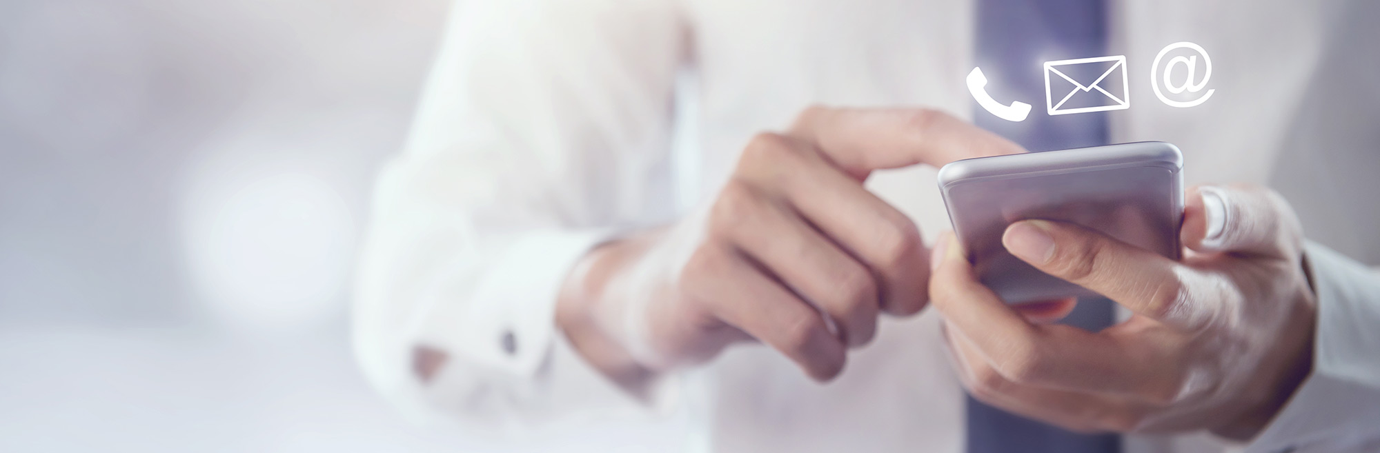 man using smartphone