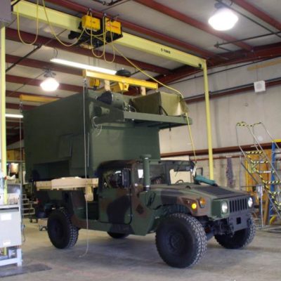 equipment mounted on military vehicle