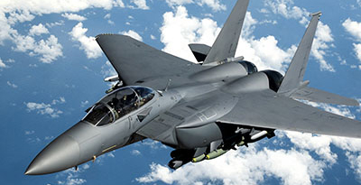 fighter jet in the air